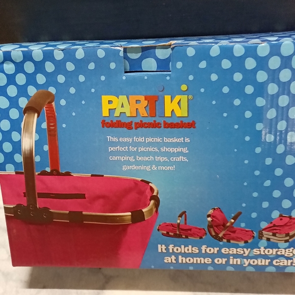 Partiki pink folding picnic basket new in box - Picture 12 of 12